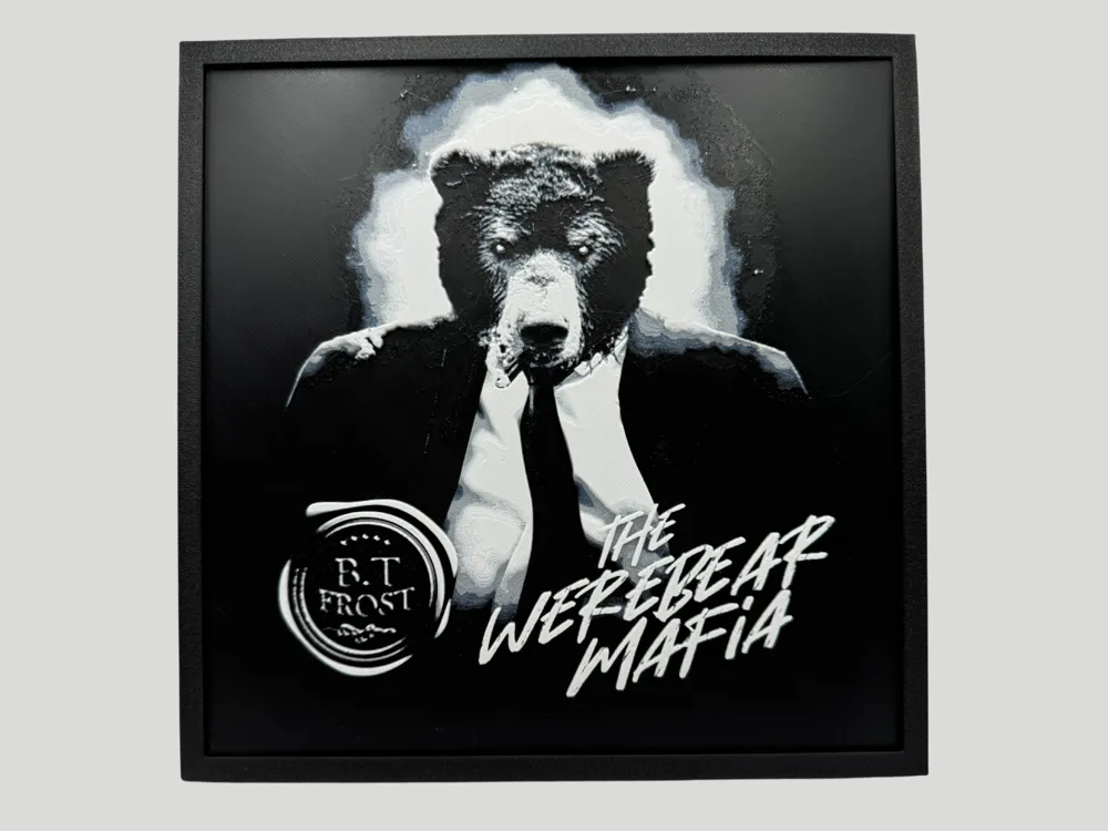 The Werebear Mafia - Detective Runewall Series by Canadian Gamer HueForge model: The Werebear Mafia - Detective Runewall Series by Canadian Gamer