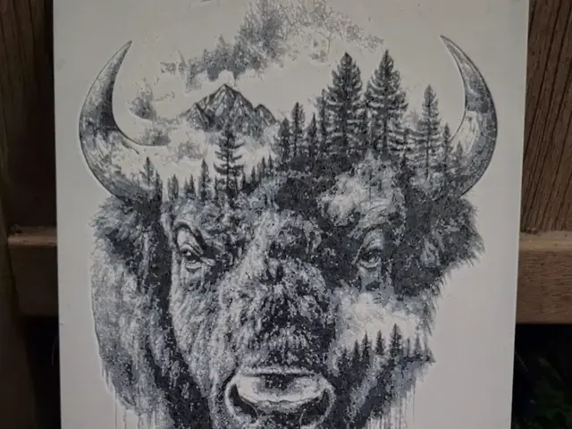 HueForge model: Buffalo Double Exposure hueforge by Buntsta