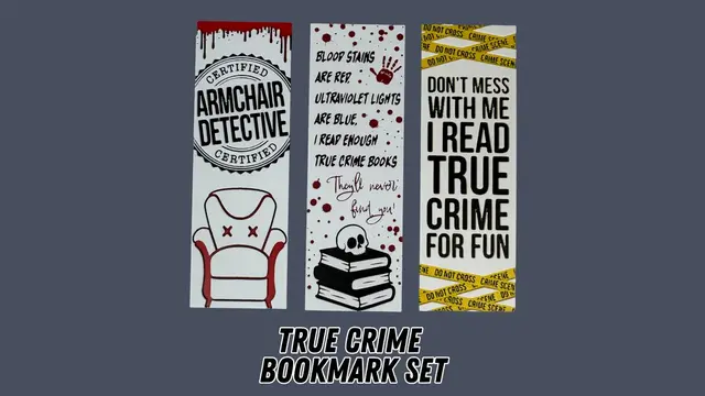 True Crime Bookmark Set