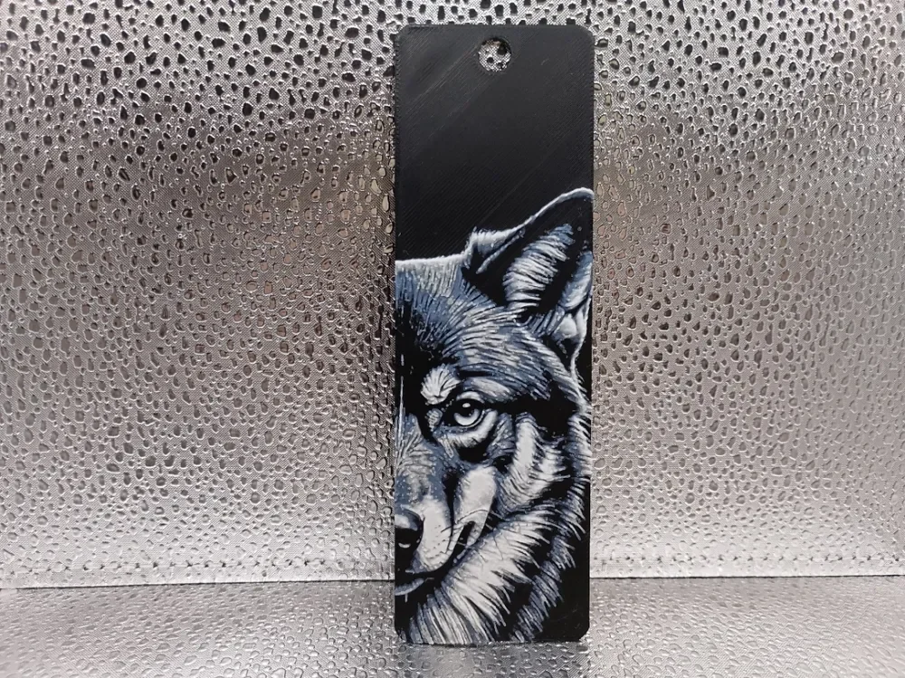 Wolfspitz (Keeshond) Bookmark – Hueforge by Borishotch Industries HueForge model: Wolfspitz (Keeshond) Bookmark – Hueforge by Borishotch Industries