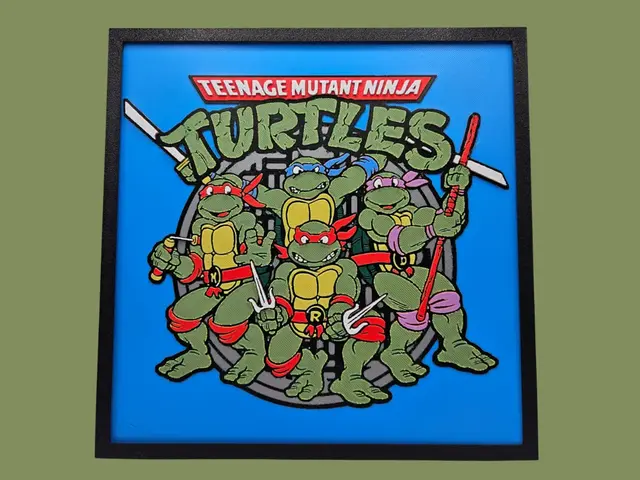 HueForge model: Teenage Mutant Ninja Turtles (1980s) by BusyKikiBee