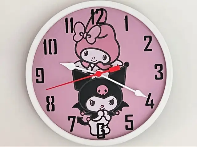 HueForge model: Customizable Clock - Sanrio, My Melody and Kuromi by 3djd