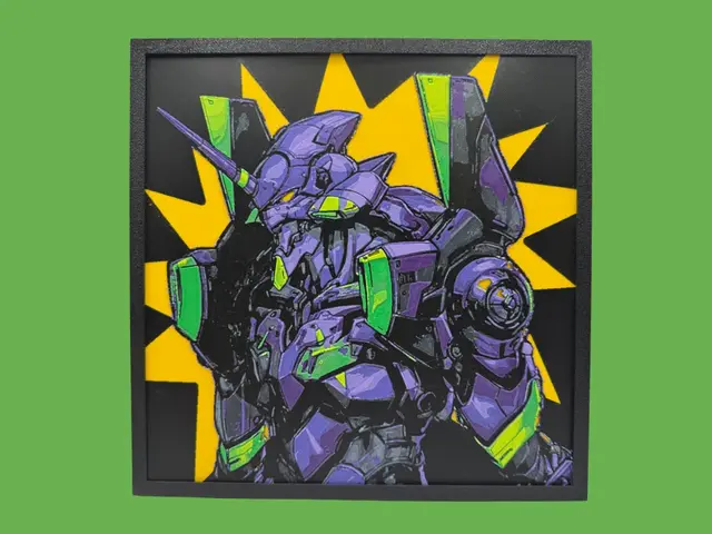 HueForge model: Neon Genesis Evangelion - EVA 01 by Canadian Gamer