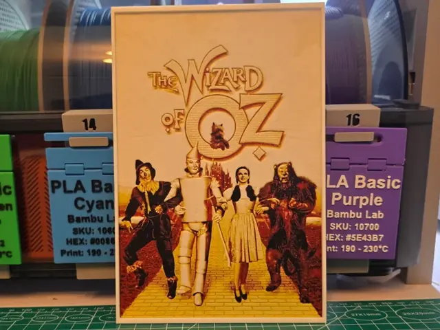 HueForge model: The Wizard of Oz Movie Poster V2 - Hueforge Art by Lumpy3D