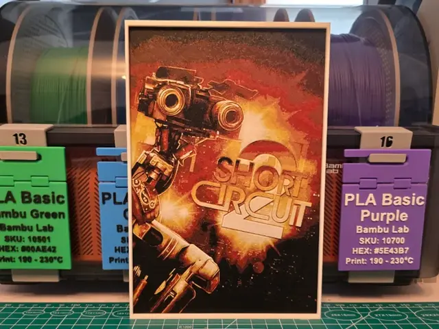 HueForge model: Short Circuit 2 Movie Poster - Hueforge Art by Lumpy3D