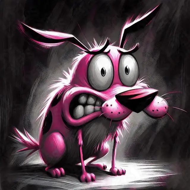 HueForge model: Courage the Cowardly Dog Hueforge by LoFi Layers