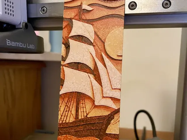 HueForge model: Ship Bookmark 2 by 3D_Forged