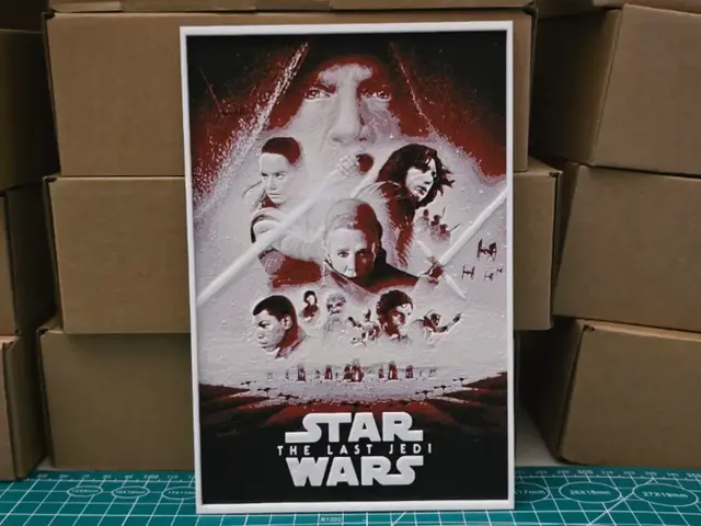 HueForge model: Star Wars VIII The Last Jedi - Hueforge Art by Lumpy3D