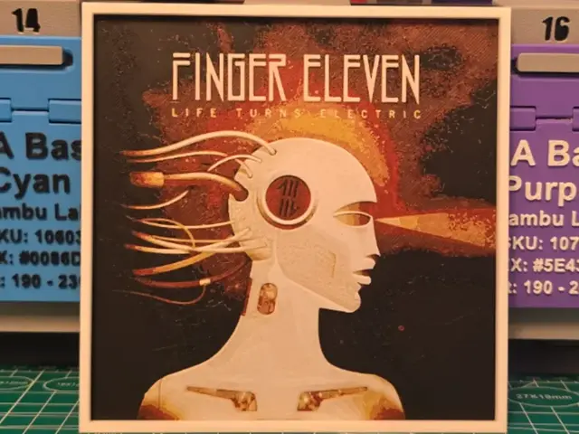 HueForge model: Finger Eleven "Life Turns Electric" Album Art by Lumpy3D