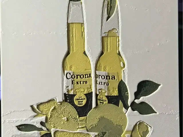 HueForge model: CORONA BEER BOTTLES-LEMON HUEFORGE by Cré'Art 3D