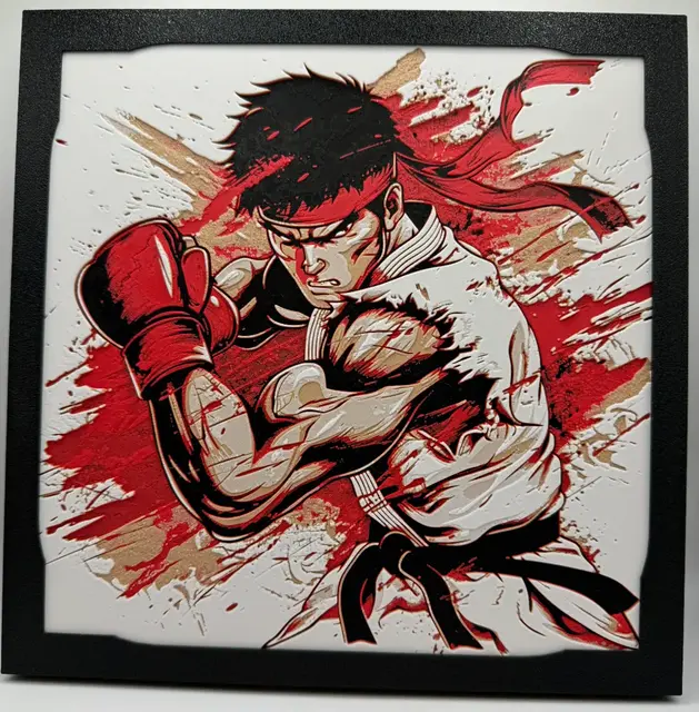 HueForge model: Ryu - Street Fighter Hueforge by Canadian Gamer