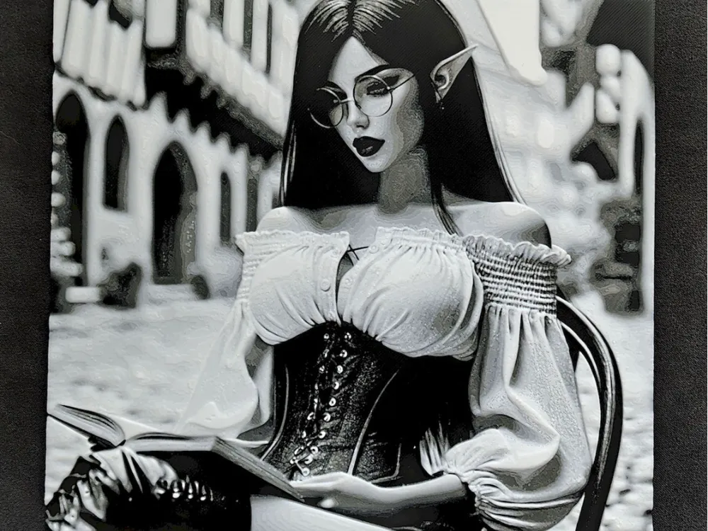 Elf girl II. HueForge by fD.667 HueForge model: Elf girl II. HueForge by fD.667