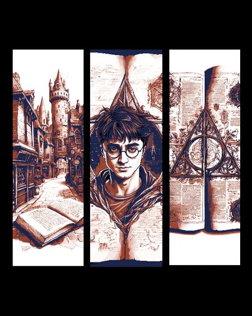 Fan Art from the Journal Pages of Harry Potter - Set of 3 Bookmarks