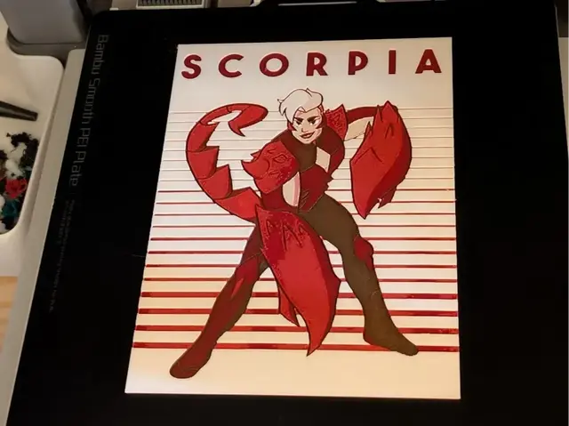 HueForge model: Princess Scorpia from She-Ra by S0und_Lab