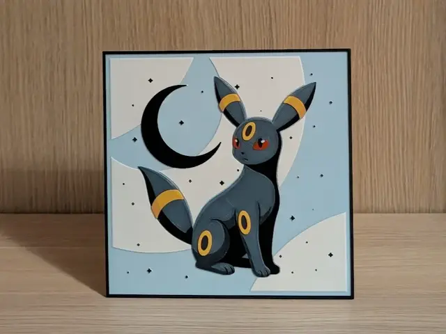 HueForge model: Umbreon Hueforge & Frame by Nextopia