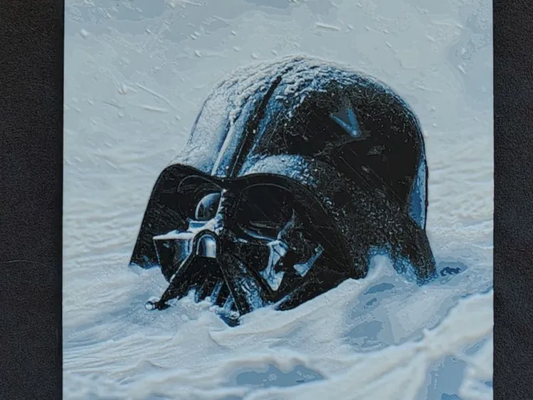 Frozen Darth Vader HueForge by fD.667 HueForge model: Frozen Darth Vader HueForge by fD.667