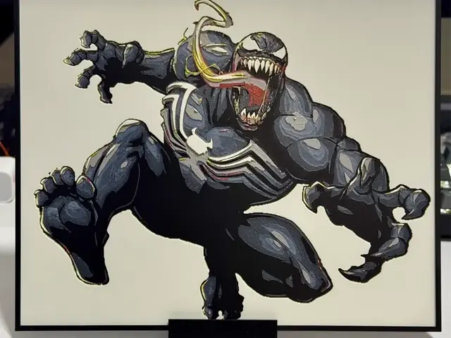 HueForge model: Venom Attack - Hueforge by Strata Prints