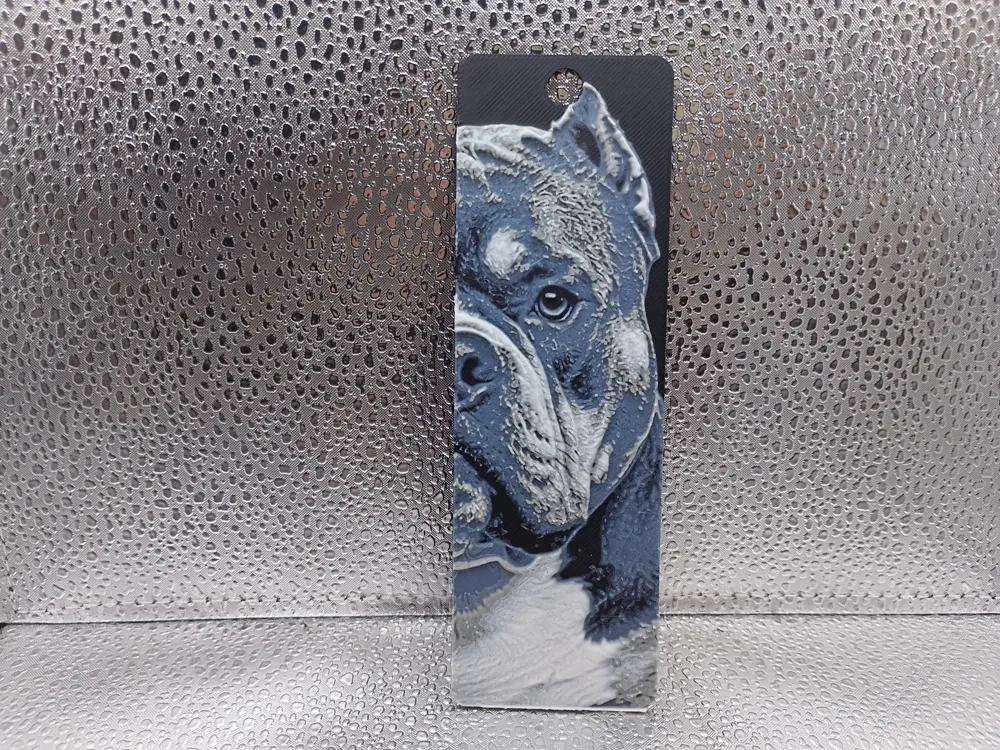 Exotic Bully Bookmark – Hueforge by Borishotch Industries HueForge model: Exotic Bully Bookmark – Hueforge by Borishotch Industries