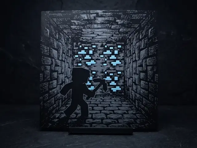 HueForge model: Diamond Mining - 3 Colour Hueforge by LED