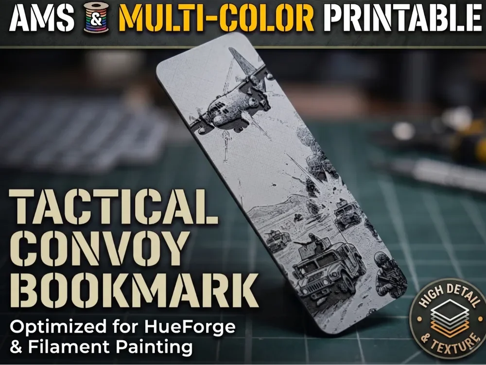 C-130 Aircraft Tactical Bookmark by FYTY112 HueForge model: C-130 Aircraft Tactical Bookmark by FYTY112