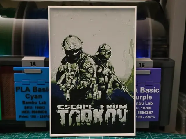HueForge model: Escape from Tarkov Poster - Hueforge Art by Lumpy3D