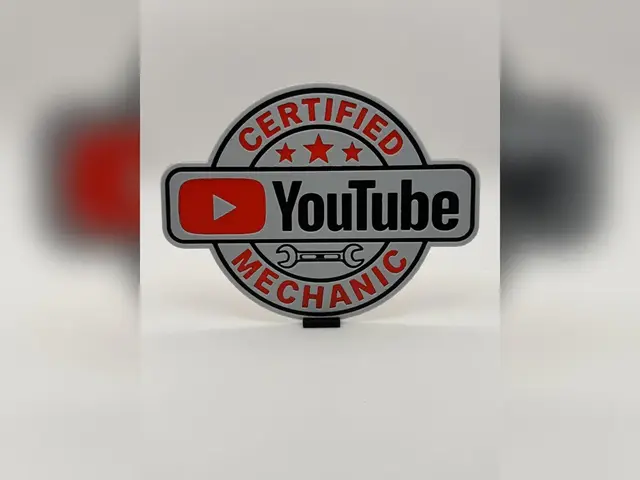 Certified YouTube Mechanic Hueforge Sign