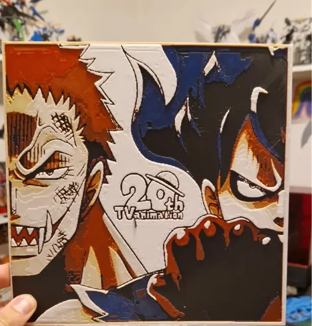 HueForge model: One Piece - Katakuri vs Luffy Gear 4 Hueforge by Dakiren