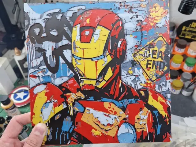 HueForge model: Iron Man Hueforge - Street Art by Dakiren