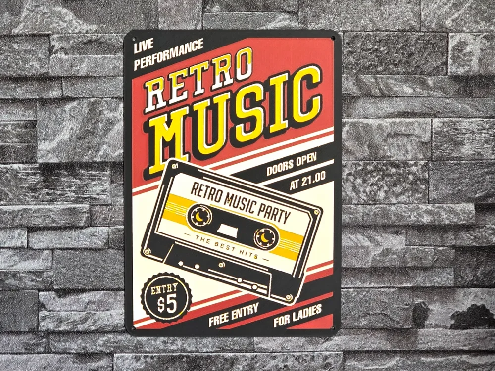 Hueforge Vintage Retro MUSIC 4 colors by StefBull85 HueForge model: Hueforge Vintage Retro MUSIC 4 colors by StefBull85