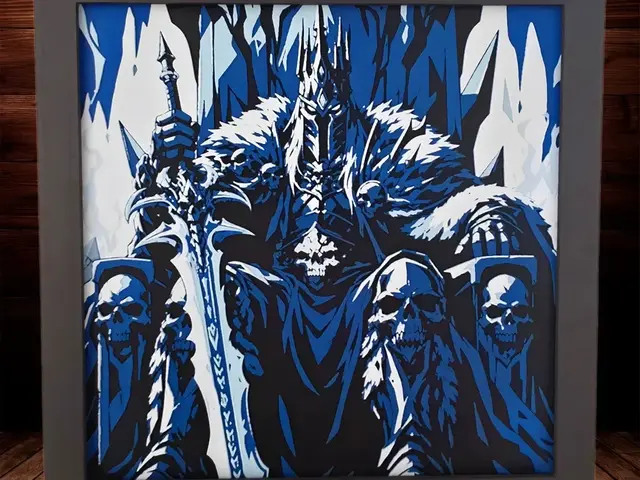 HueForge model: Lich King - World of Warcraft - 4 Colours by Side Quest Hues