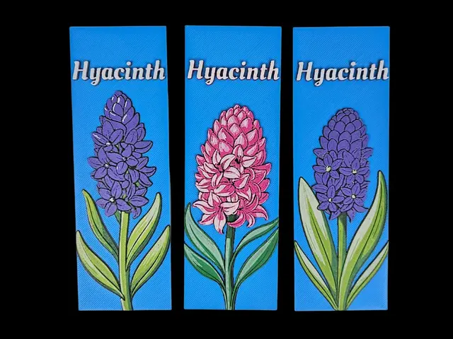 HueForge model: Hyacinth Floral Bookmark Collection by BusyKikiBee