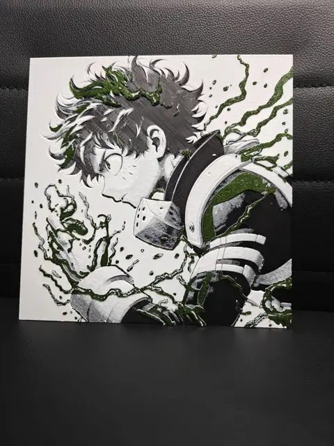 HueForge model: Izuku Midoriya MHA by TheHueforgeLady