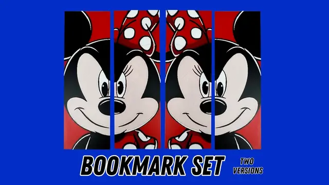 HueForge model: Mickey & Minnie Bookmark Set - Mirrored Versions by Canadian Gamer
