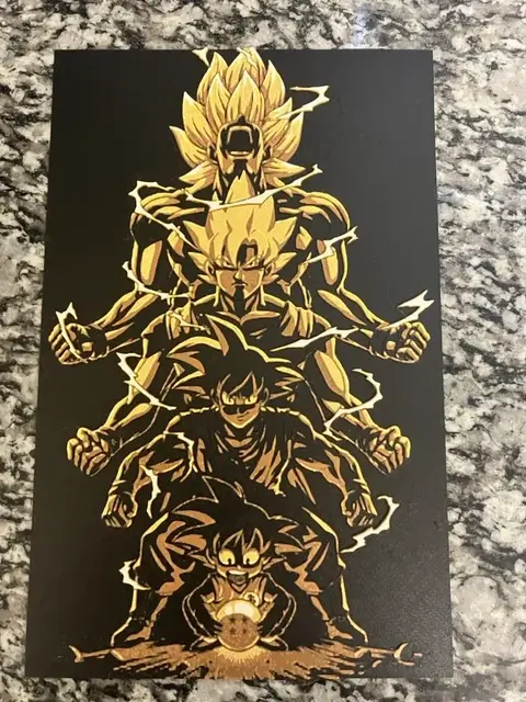 HueForge model: Dragonball Z Goku transformation includes A1 mini size (hueforge print) by Houston713Texan