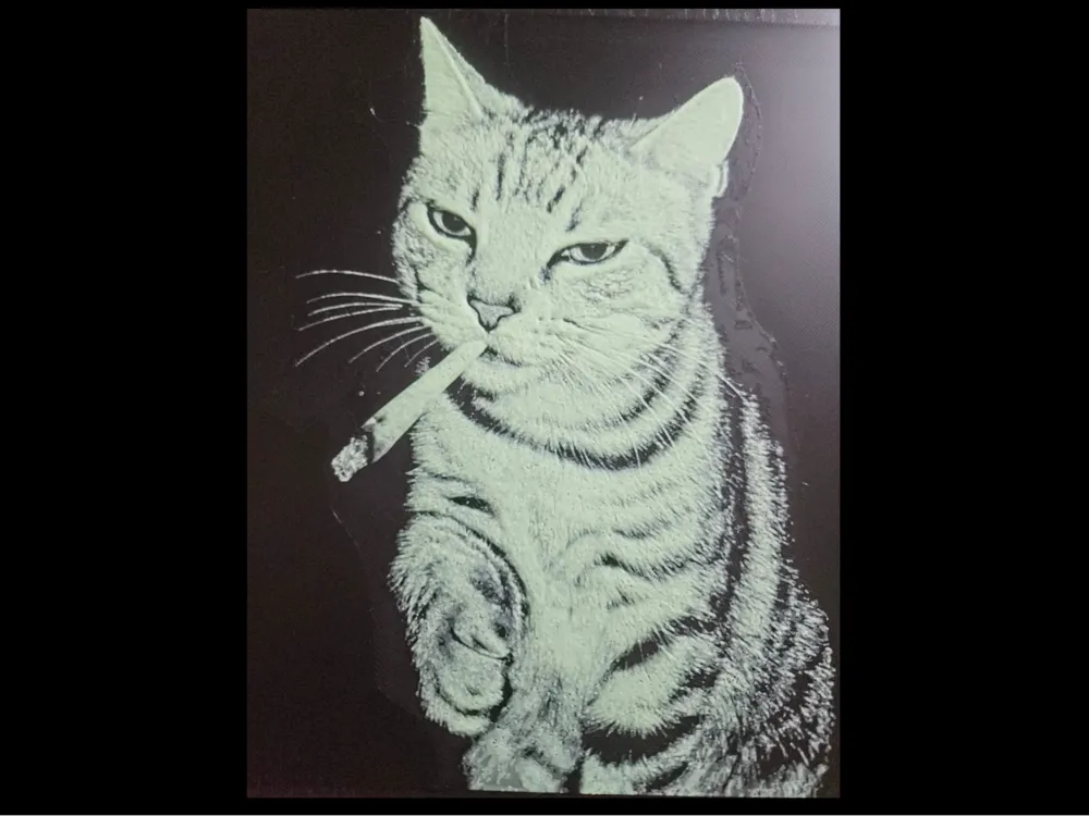 Smoking Cat - Hueforge by HueFoundry HueForge model: Smoking Cat - Hueforge by HueFoundry