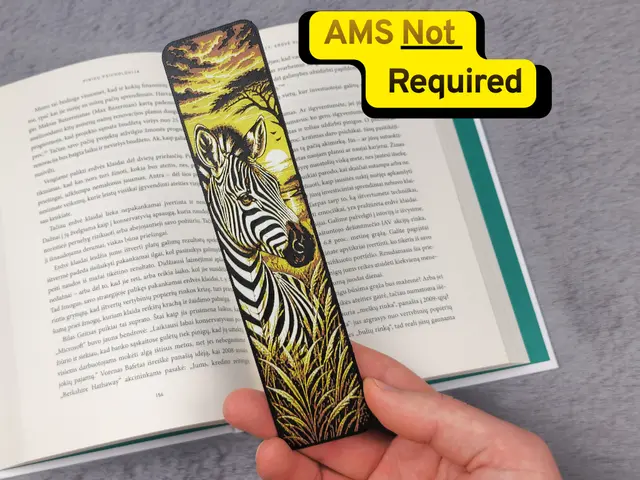 HueForge model: Zebra African Sunset HueForge Bookmark by 2D Wall Art
