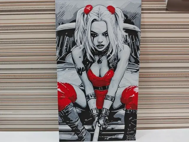 HueForge model: Hueforge Harley Quinn atop a vehicle by Litolunar