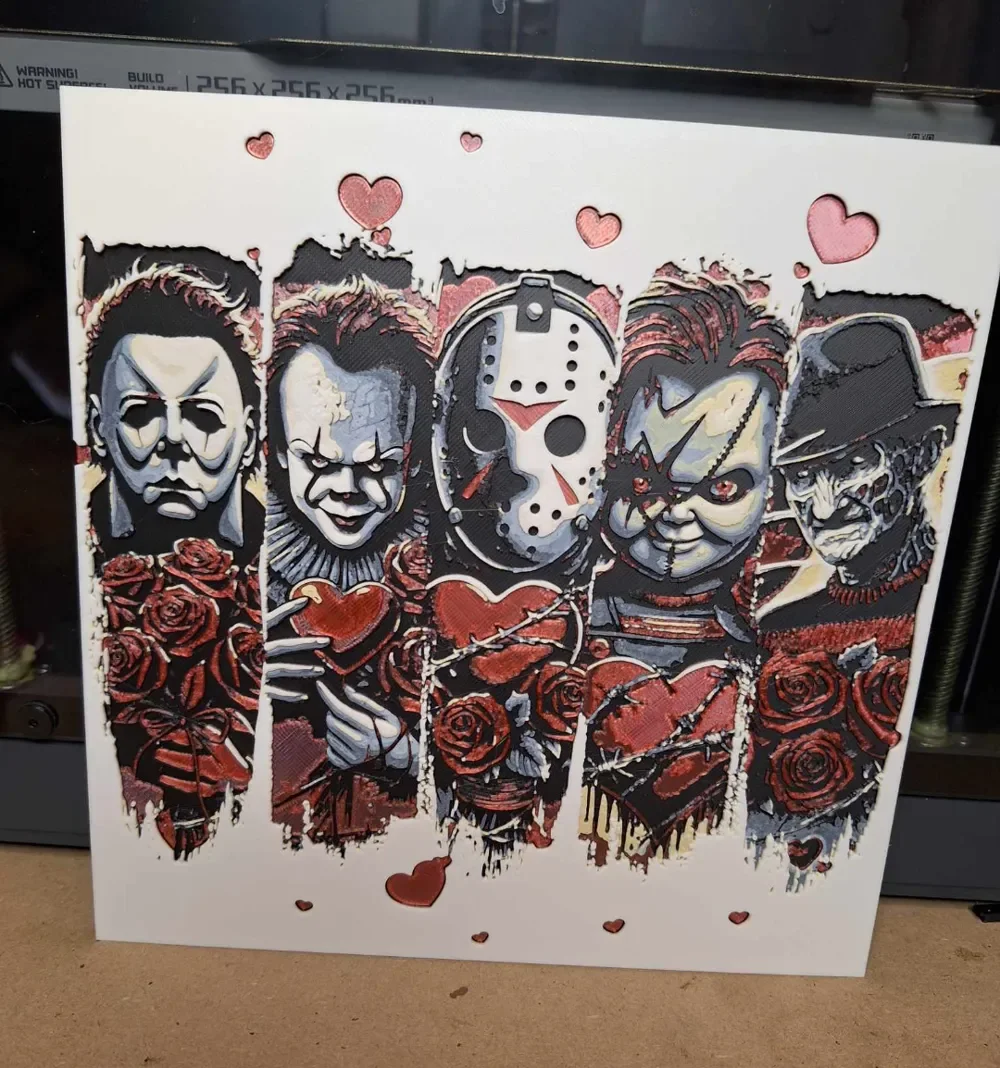 Anti-valentines - Horror show - Hueforge by 3dGlow HueForge model: Anti-valentines - Horror show - Hueforge by 3dGlow