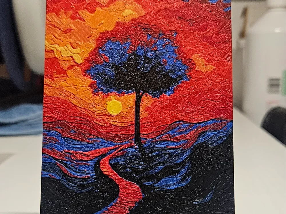 Art tree with river by Mano's 3d_Art HueForge model: Art tree with river by Mano's 3d_Art