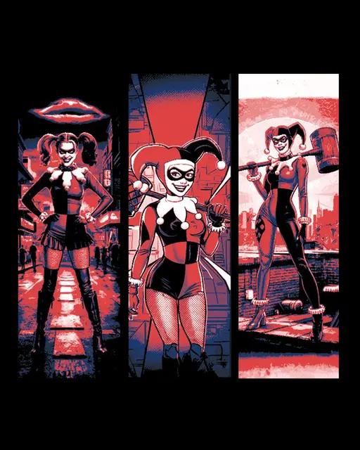 HueForge model: Fanart of the Classic DC villain Harley Quinn in her Old School Costume - Set of Bookmarks by BooneCo3d