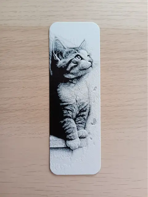 HueForge model: Kitten Bookmark by Atrus Design