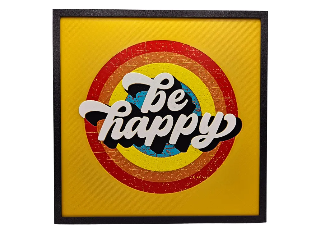 Be Happy by BusyKikiBee HueForge model: Be Happy by BusyKikiBee