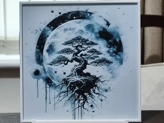 HueForge model: Chaotic Tree Of Life - HueForge 3 Color by BoDad