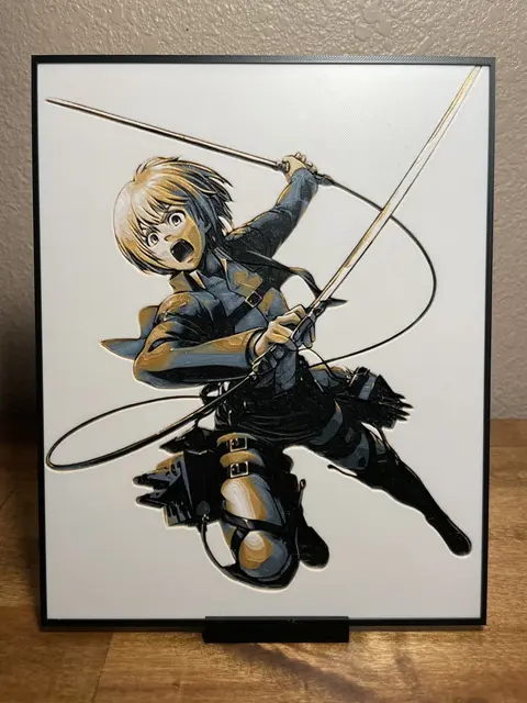 HueForge model: Armin - Attack on Titan by Cloudy Nostalgia