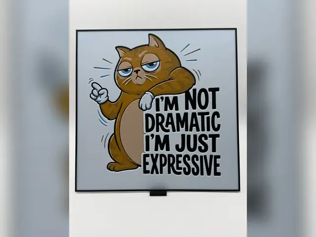 HueForge model: Dramatic Cat Quote HueForge Print by Thadius