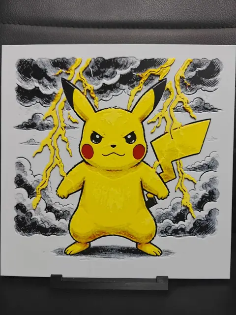 HueForge model: Pikachu by TheHueforgeLady
