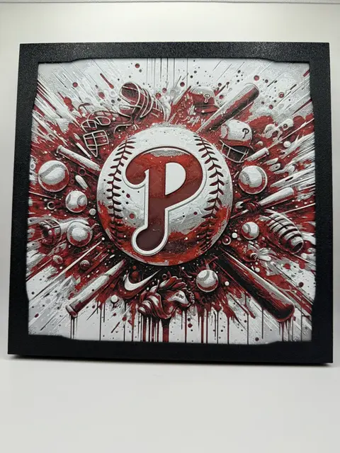 HueForge model: Philadelphia Phillies - MLB Hueforge by Canadian Gamer