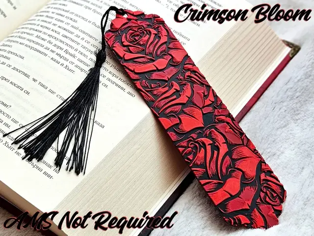Crimson Bloom - Bookmark