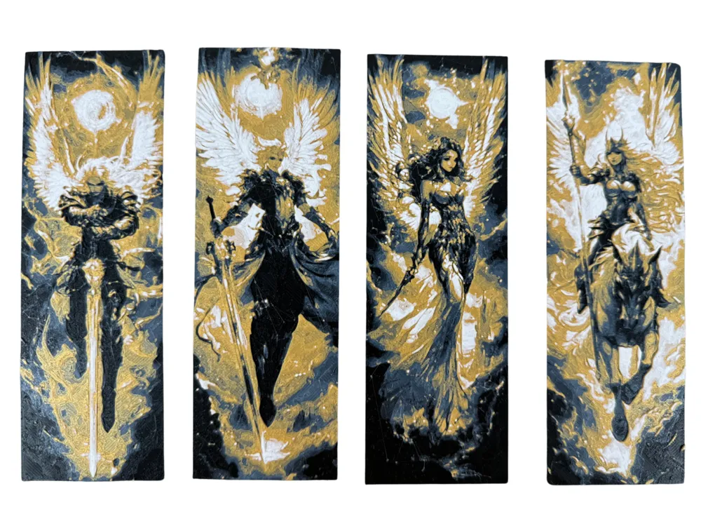 Battle Angel Bookmark Collection by Canadian Gamer HueForge model: Battle Angel Bookmark Collection by Canadian Gamer