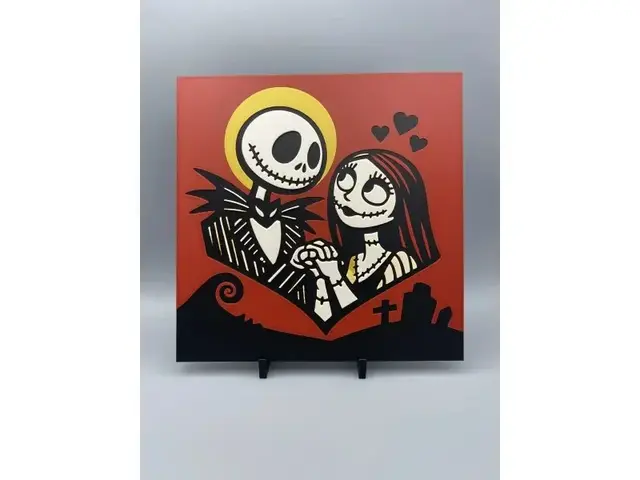 HueForge model: Jack & Sally Heart HueForge Print by Thadius